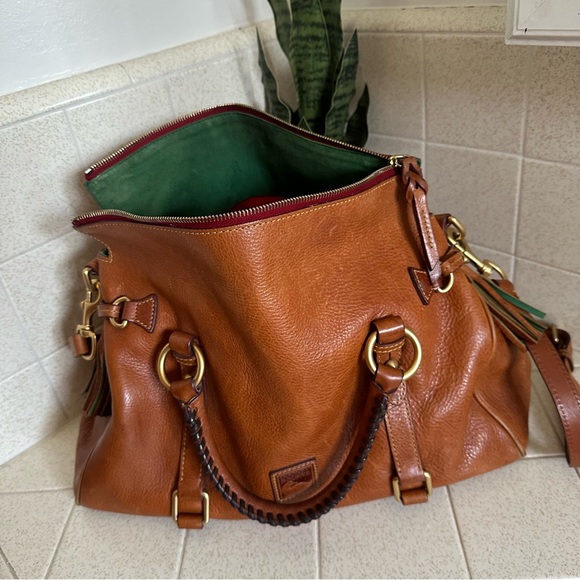 Dooney & Bourke Florentine Leather Tassle Satchel Bag - Picture 10 of 15